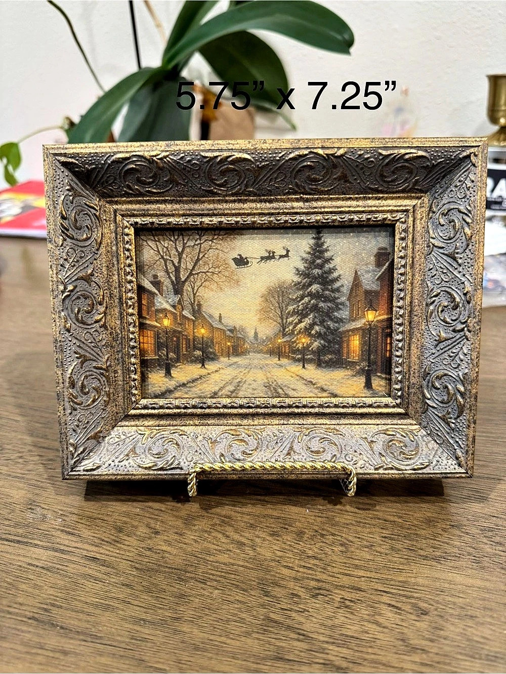 Viral winter village Christmas holiday canvas art print